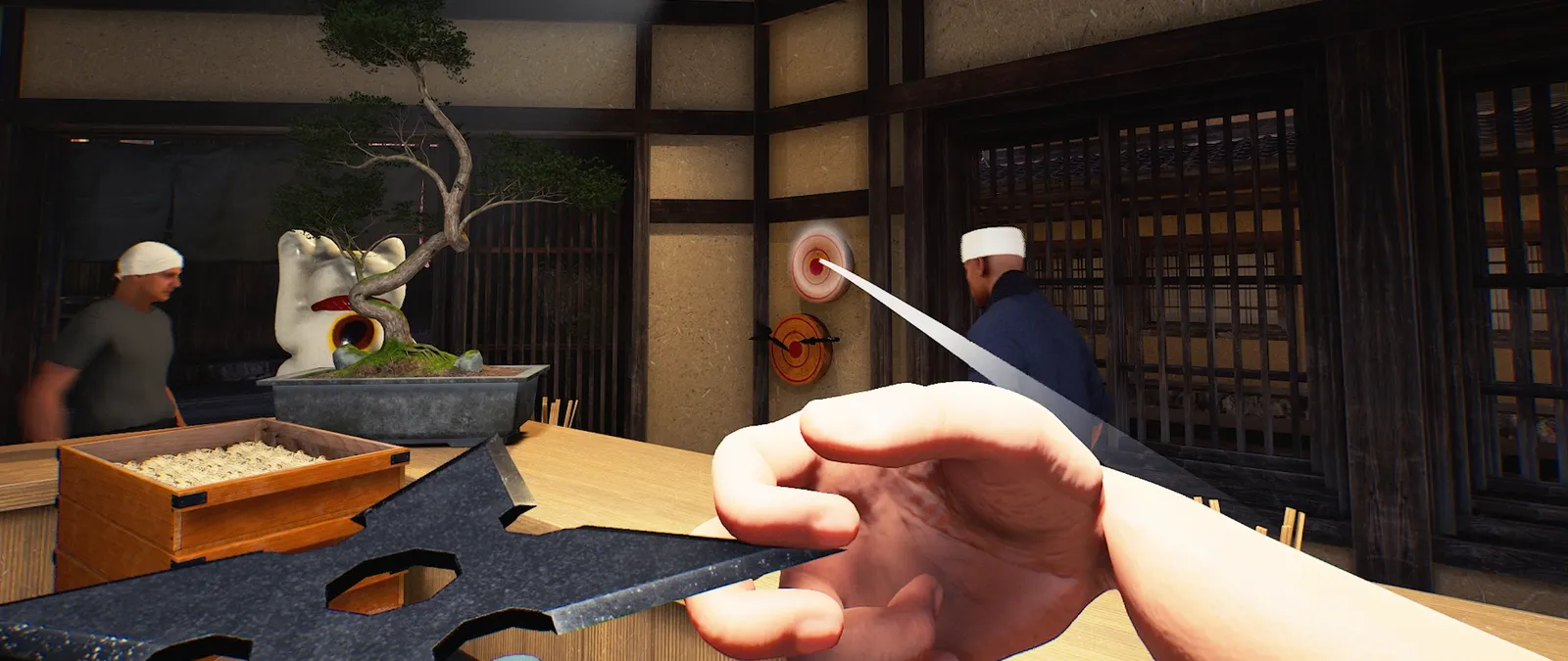 Handling an unexpected event with a shuriken